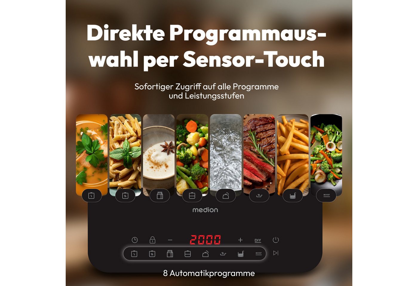 Medion® Einzel-Induktionskochplatte MD 100090, flacher als herkömmliche Geräte – Bild 4 von 5