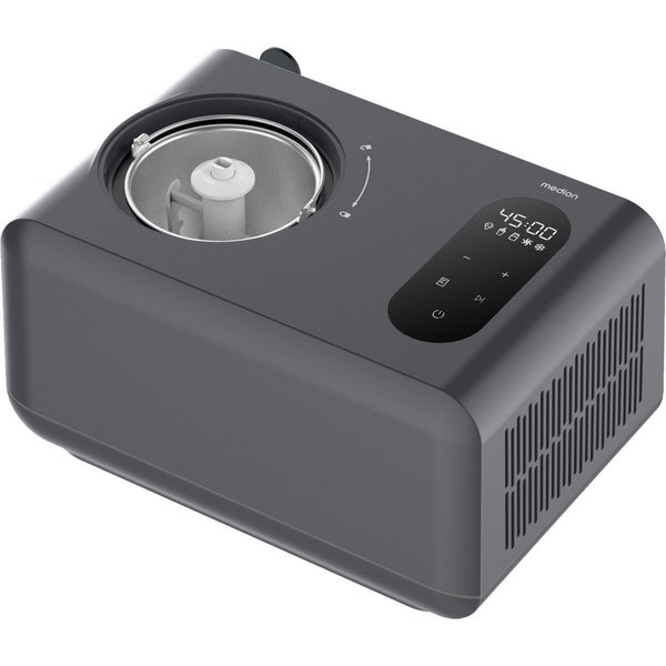 Medion® Eismaschine MD 100087, 1,5 l, 150 W, Mixen, Eis, Joghurt oder Slush zubereiten, Eis nachkühlen