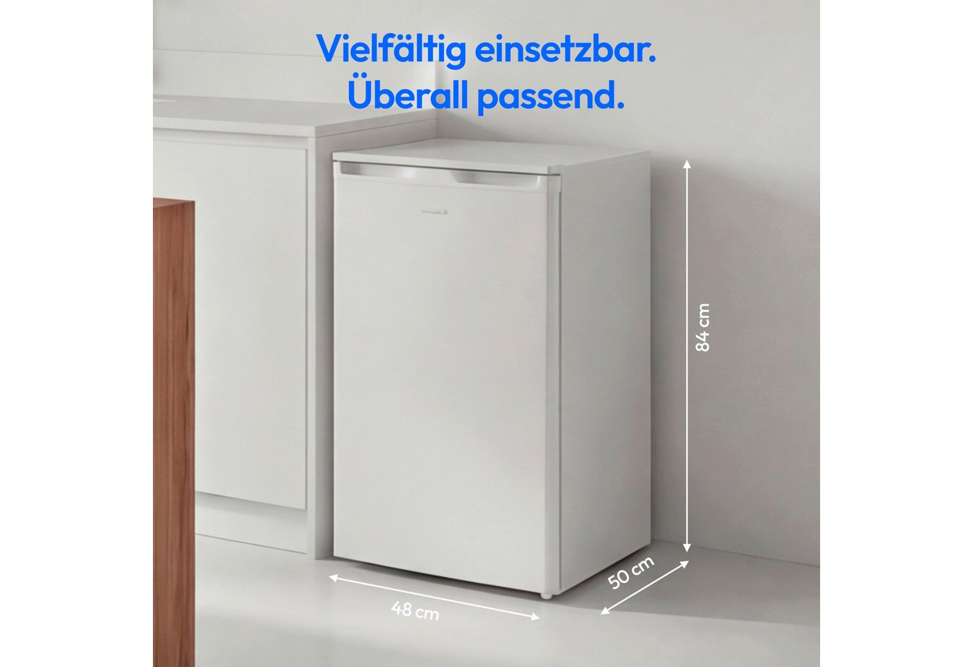 Medion® Gefrierschrank MD37688, 84 cm hoch, 48 cm breit, 64 Liter, 3 transparente Schubladen, Türanschlag wechselbar – Bild 2 von 5