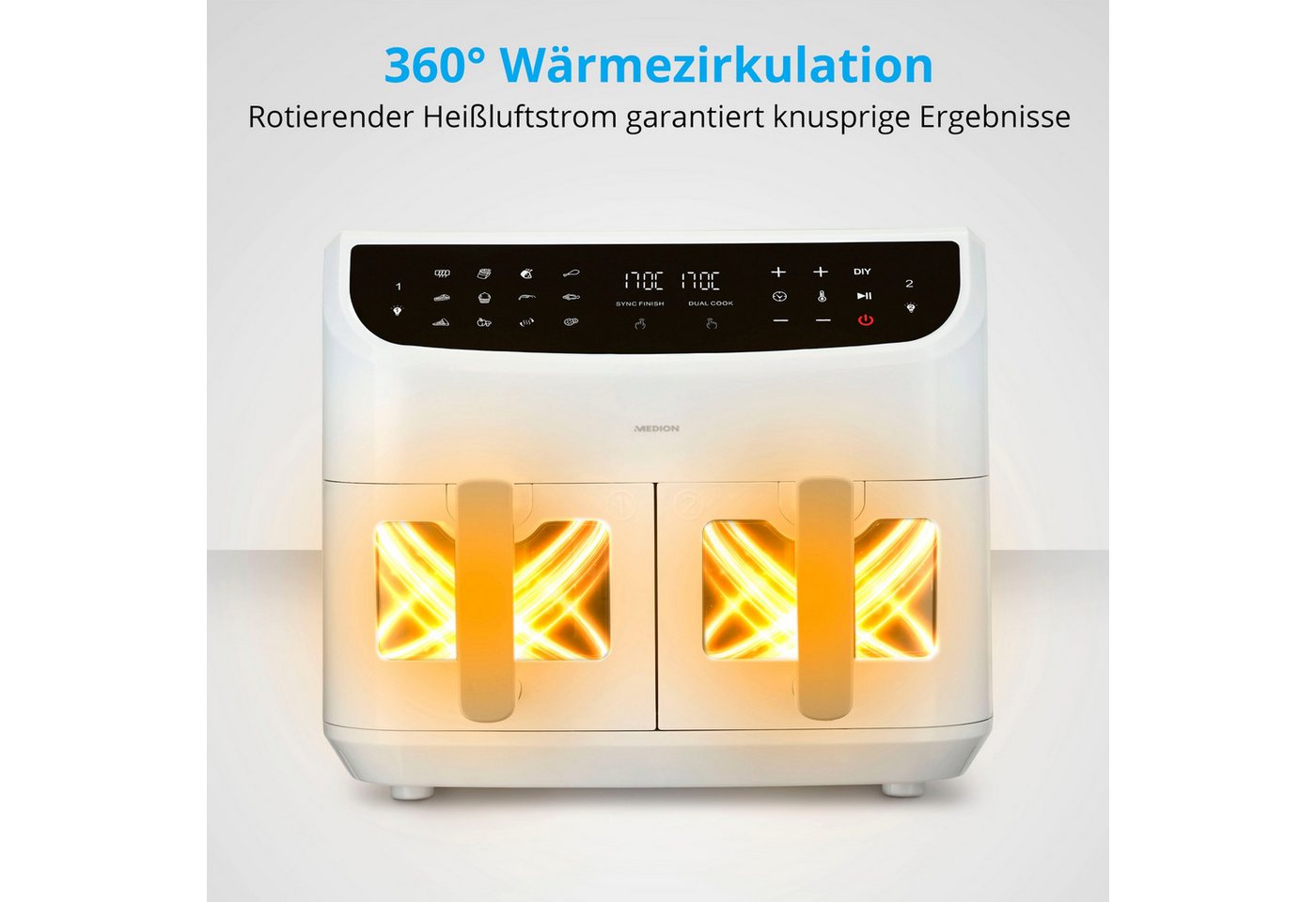 Medion® Heißluftfritteuse MD11760, 2600 W, P20 XXL – Bild 3 von 5