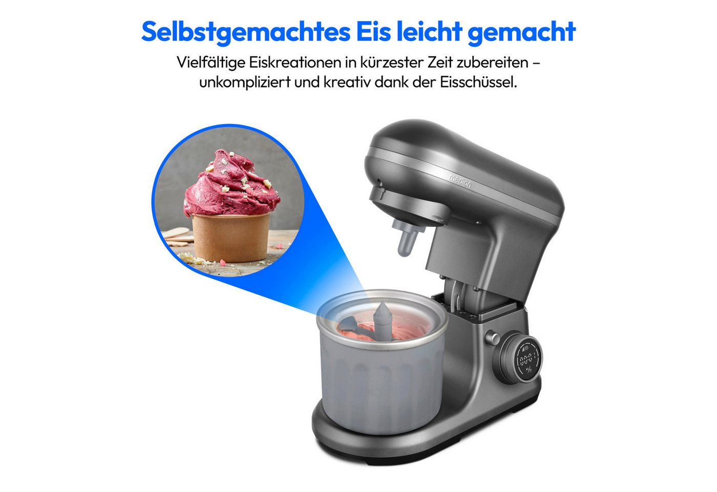 Medion® Küchenmaschine MD18420, 1200 W – Bild 3 von 5