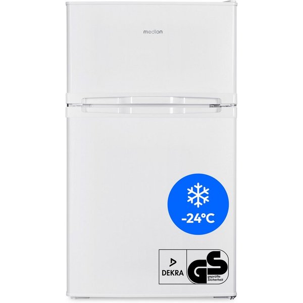 Medion® Kühl-/Gefrierkombination MD37689, 85 cm hoch, 48 cm breit, 85 Liter, 61L Kühlteil, 24L Gefrierteil, freistehend