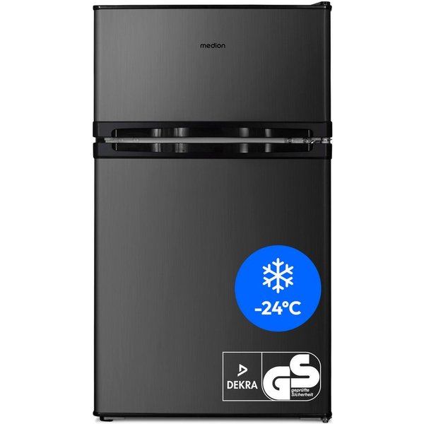 Medion® Kühl-/Gefrierkombination MD37689, 85 cm hoch, 48 cm breit, 85 Liter, 61L Kühlteil, 24L Gefrierteil, freistehend