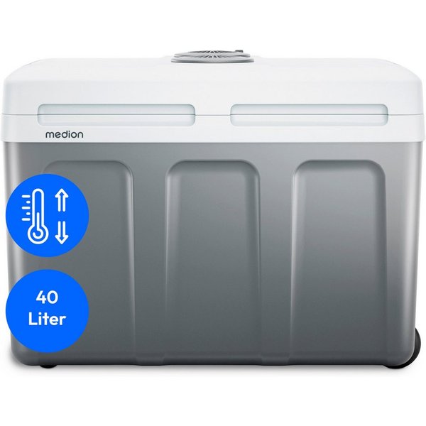 Medion® Kühlbox Kühlbox mit Wärmefunktion, 40L, 2in1 Kühlen & Wärmen, 12V/230V/5V USB