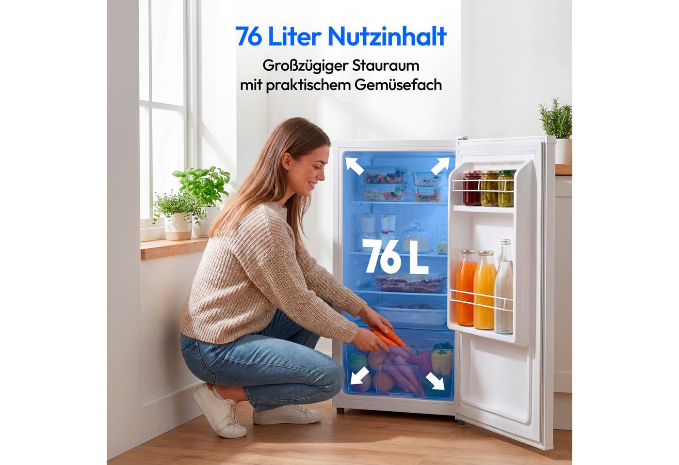 Medion® Kühlschrank MD370009, 84.5 cm hoch, 45 cm breit, LM76E – Bild 3 von 5