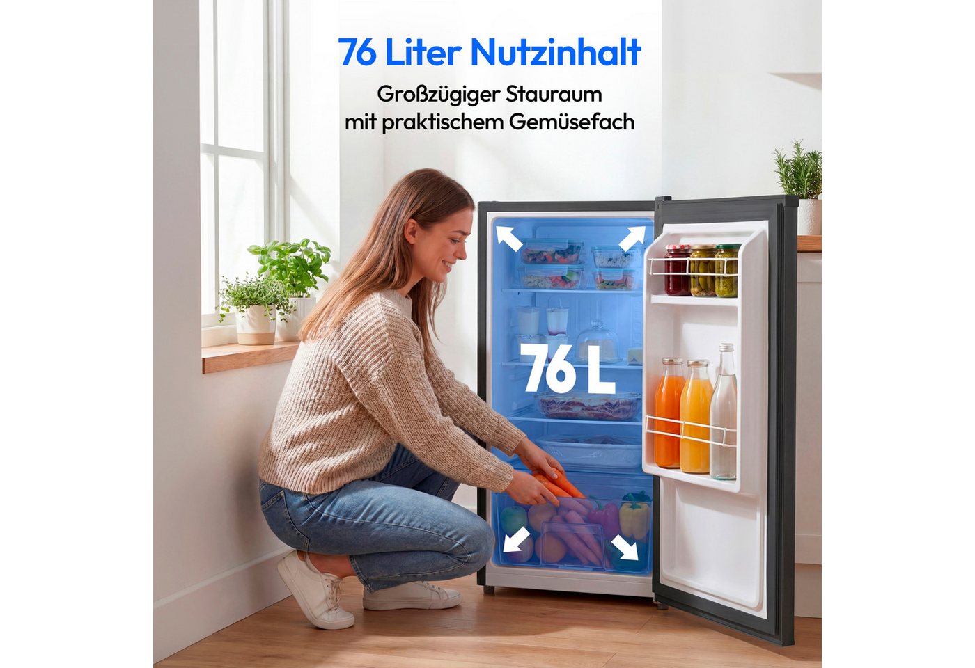 Medion® Kühlschrank MD370009, 84.5 cm hoch, 45 cm breit, LM76E – Bild 3 von 5