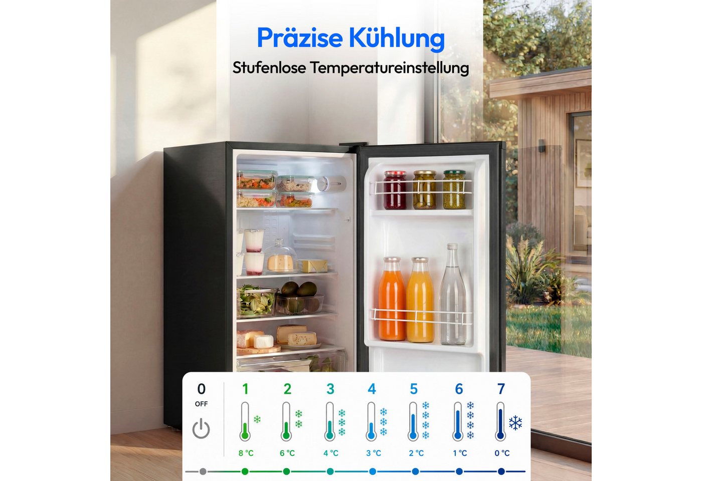Medion® Kühlschrank MD370009, 84.5 cm hoch, 45 cm breit, LM76E – Bild 4 von 5