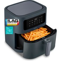 MEDION LIFE E40 XL Heißluftfritteuse MD 11740 matt grau, 100 Rezepte in der Life+ App, ölfreies Frittieren, 9 Automatikprogramme, 5,2 L Korbvolumen