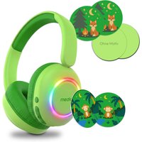 MEDION LIFE HE-1 Kids Bluetooth Kinderkopfhörer, 3-stufiger Gehörschutz, bis zu 85 Std. Akkulaufzeit, MP3-Player, Bluetooth 5.4, AUX & microSD, LED-Lichtring, a