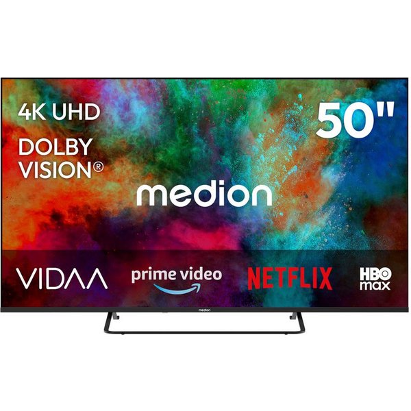 Medion® MD850302 LCD-LED Fernseher (125.7 cm/50 Zoll, 4K Ultra HD, Smart-TV, Dolby Vision, Dolby Atmos, Netflix, HBO Max, Prime Video, Disney+, WOW)