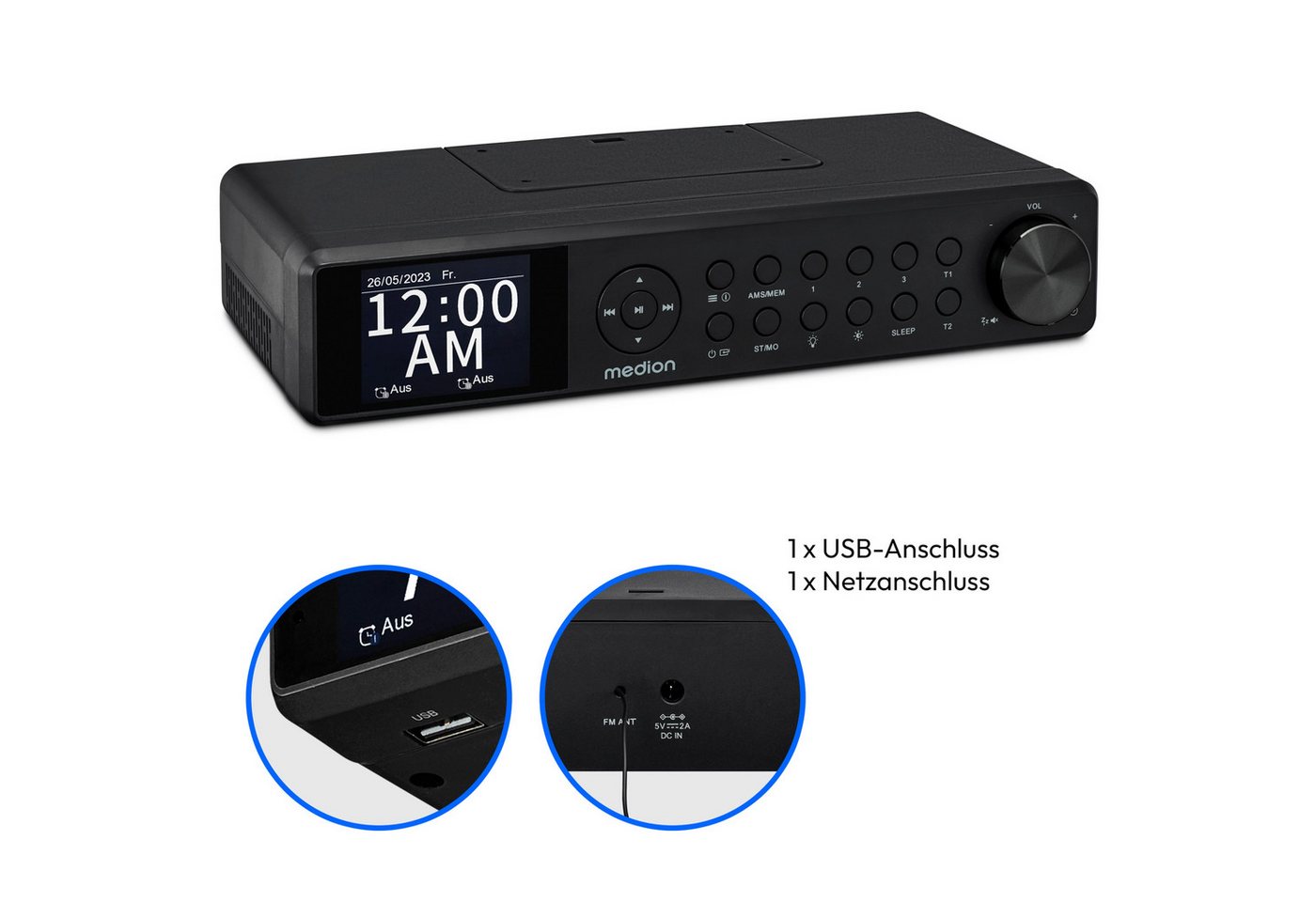 Medion® Radio (AM/FM, MW/UKW, DAB+, 3 W, P66750) – Bild 5 von 5