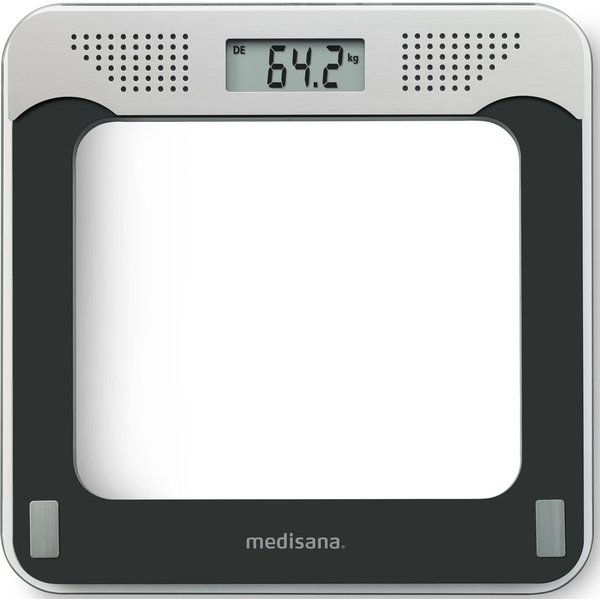 medisana Personenwaage PS 425, Leicht lesbares LCD-Display mit Sprachausgabe in 4 Sprachen