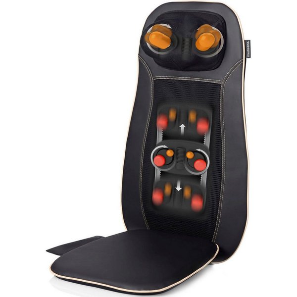 medisana Shiatsu-Massagesitzauflage MCN, 3 Massagezonen, Nackenmassage, Rotlicht-/Wärmefunktion, waschb. Bezug