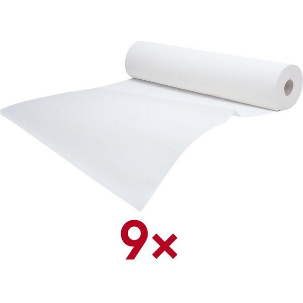 MediTrade Endlospapier ROLLICEL®, Ärztekrepp 2-lagig, 39 cm x 50 m, 9 Rollen, perforiert