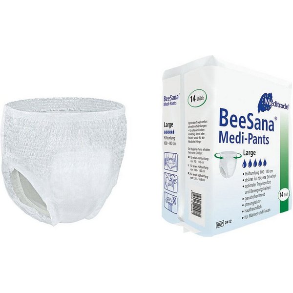 MediTrade Inkontinenz-Pants BeeSana®, M Gr., 14-St., für Frauen & Männer
