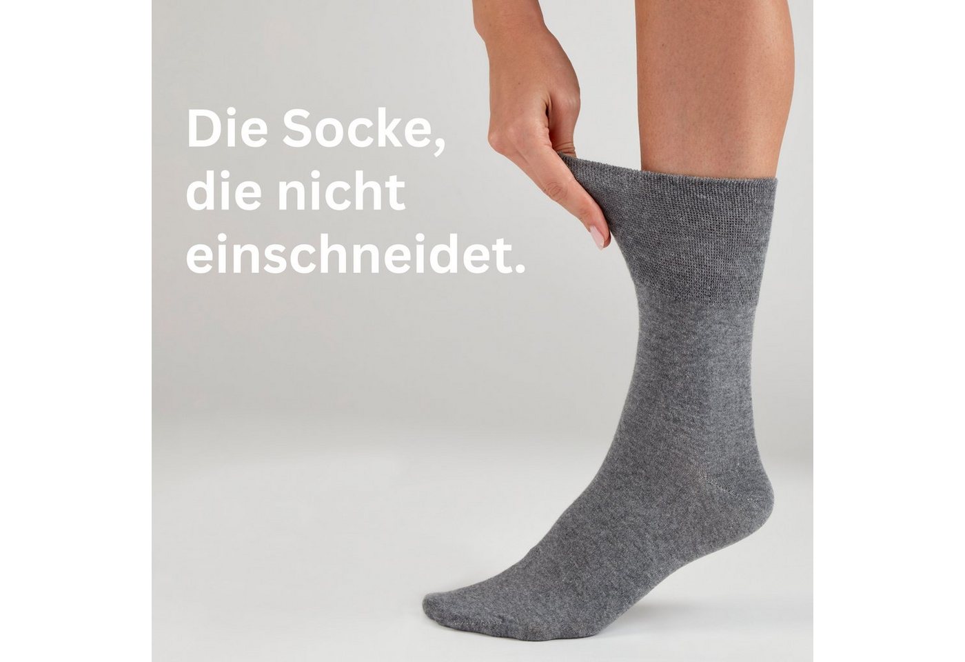 MEDOLY Diabetikersocken mit 97% Baumwolle, ohne Bund (6 Paar) ohne störende Naht – Bild 2 von 5