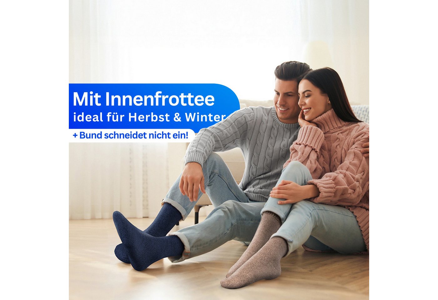 MEDOLY Thermosocken Wintersocken mit 85% Baumwolle (6er-Pack) Vollfrottee für extra Wärme – Bild 2 von 5