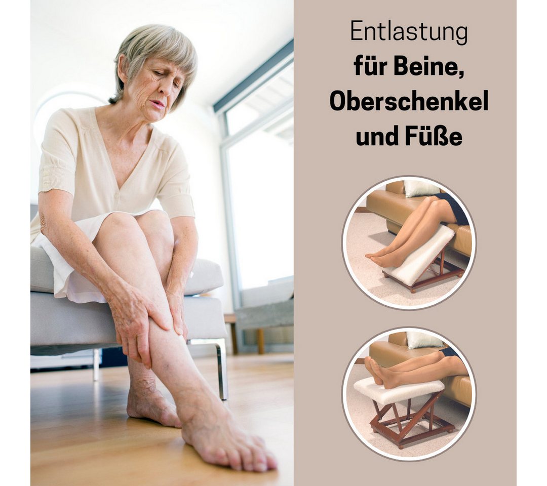 Medosan Fußhocker Relax-Hocker “Luxus”, Fußhocker, 3fach höhenverstellbar – Bild 2 von 5