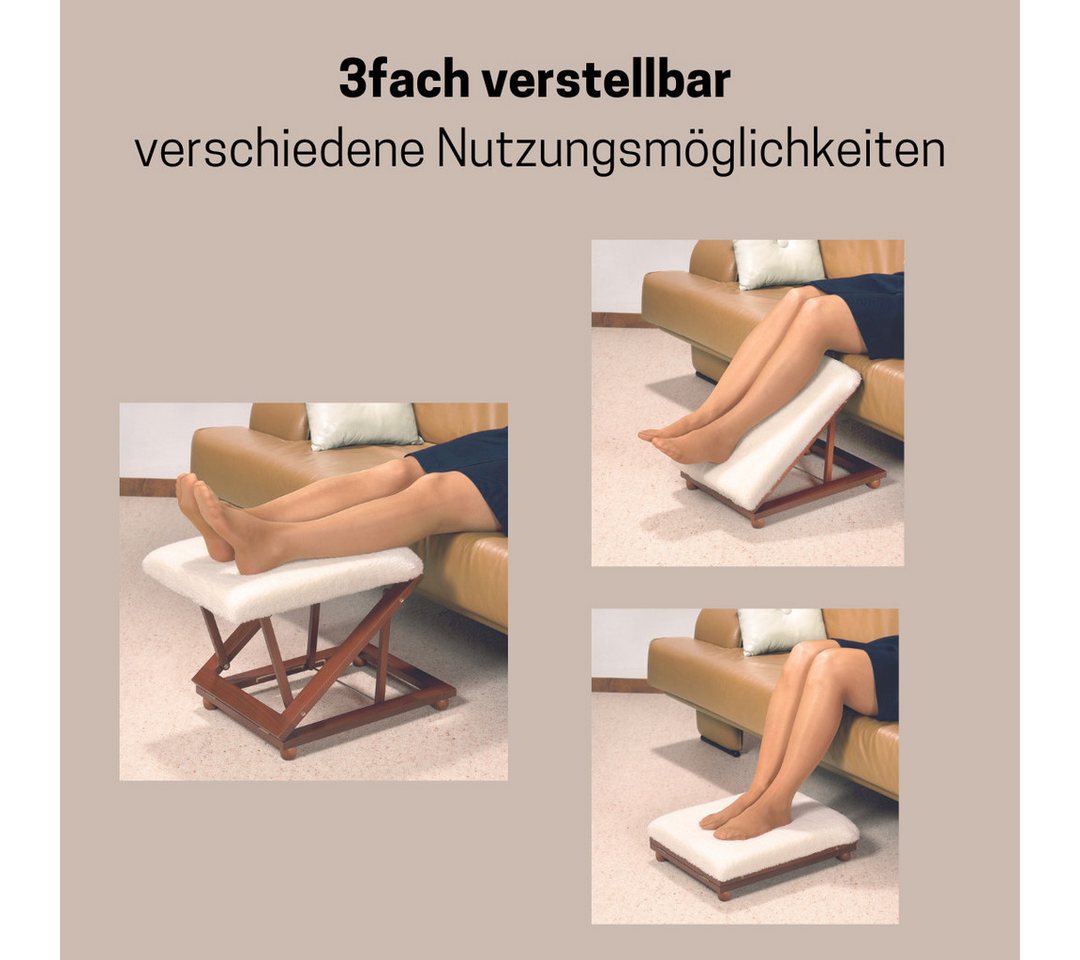 Medosan Fußhocker Relax-Hocker “Luxus”, Fußhocker, 3fach höhenverstellbar – Bild 4 von 5