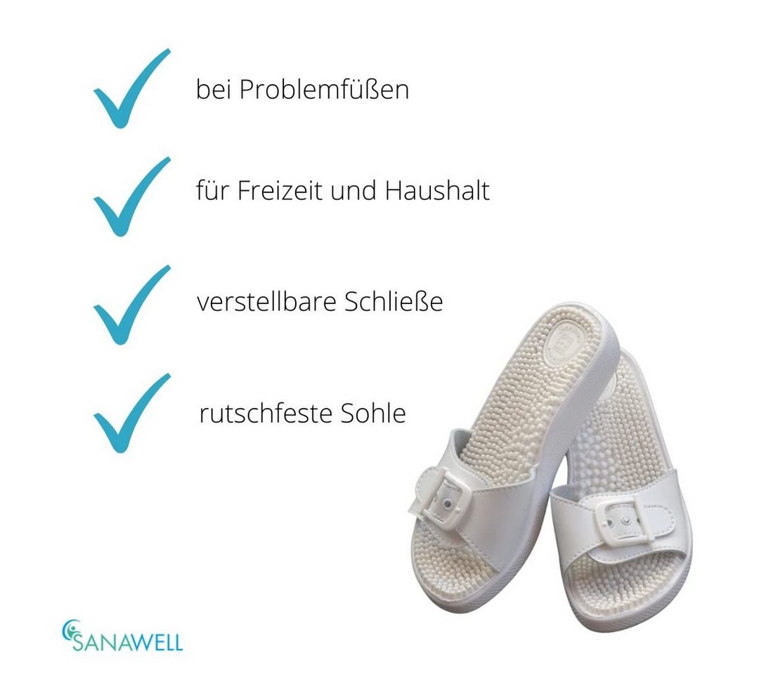 Medosan Massage-Pantolette unisex, anatomisch geformtes Fußbett Badepantolette – Bild 4 von 5