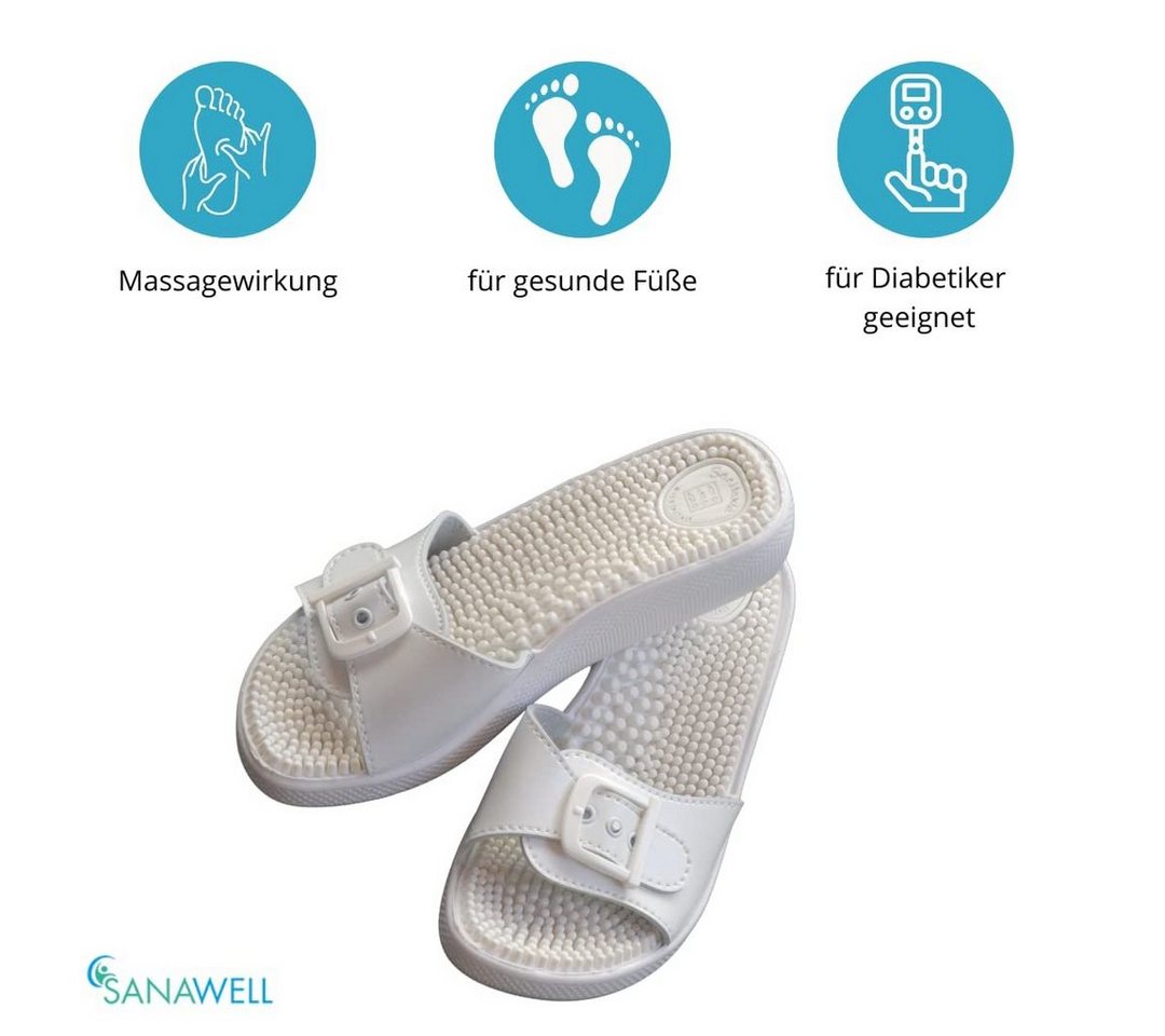 Medosan Massage-Pantolette unisex, anatomisch geformtes Fußbett Badepantolette – Bild 5 von 5