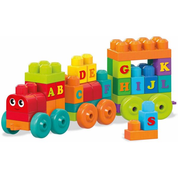 MEGA BLOKS Mega Bloks ABC Lernzug Spielbausteine, (60 St)