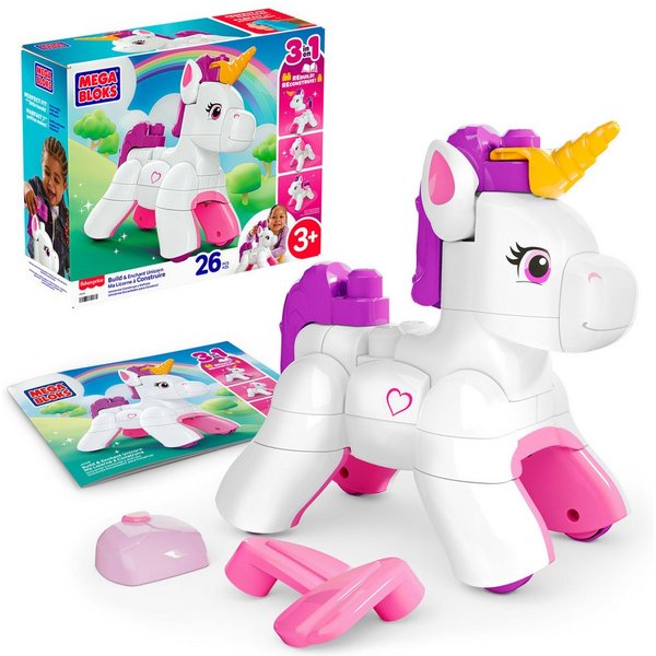 MEGA BLOKS MEGA BLOKS Bau- und Zaubereinhorn Spielbausteine, (26 St)