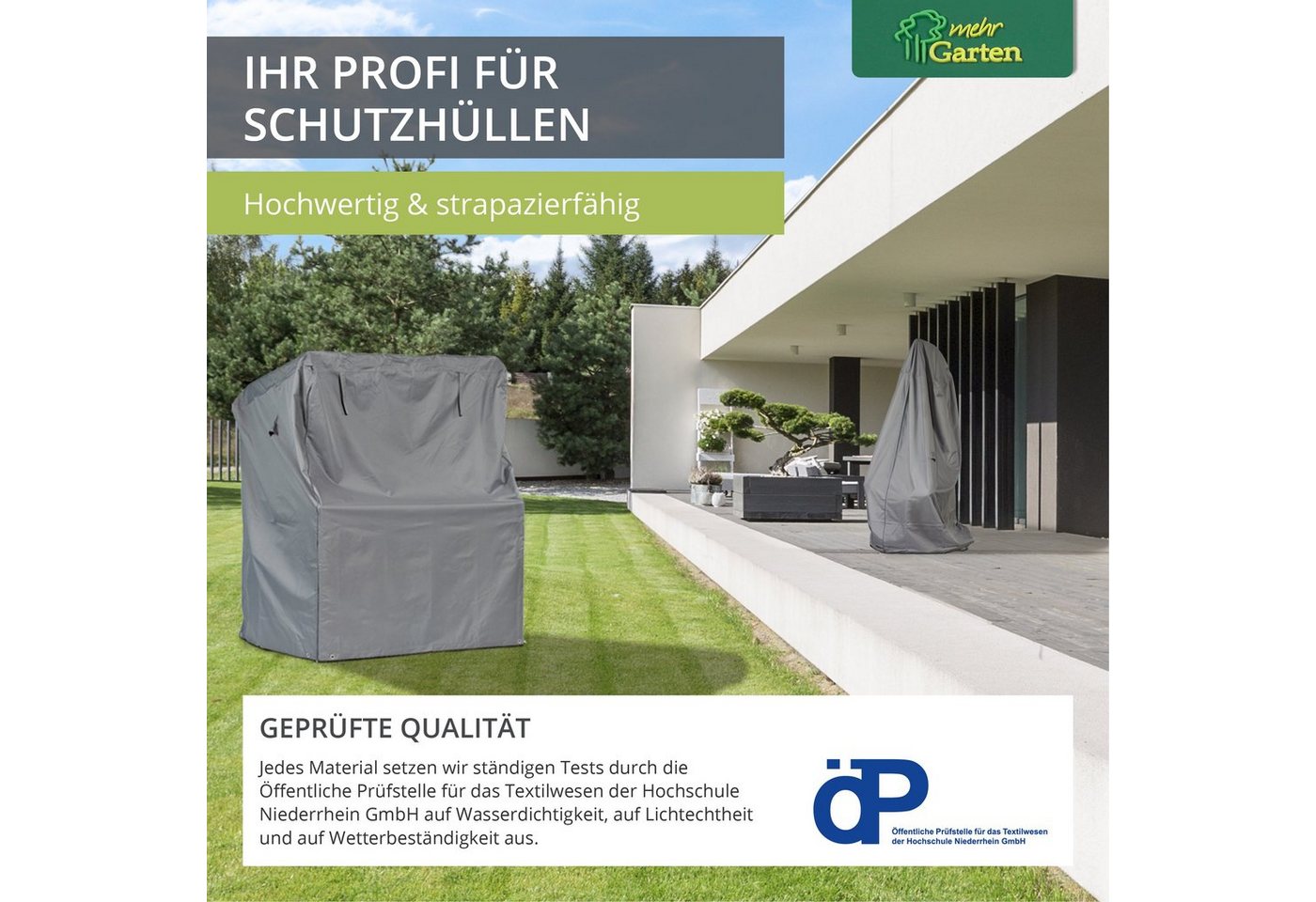 mehr Garten Gartenmöbel-Schutzhülle Premium, Premium Schutzhülle für Gartenschaukel / Hollywoodschaukel I 3 Sitzer: – Bild 5 von 5