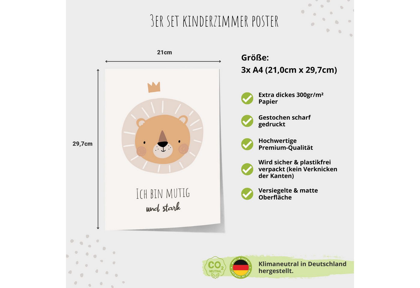 MeinBaby123® Poster Affirmationsbilder, Bilder Kinderzimmer Deko Poster, Affirmation, Motivation, Selbstbewusstsein – Bild 3 von 5