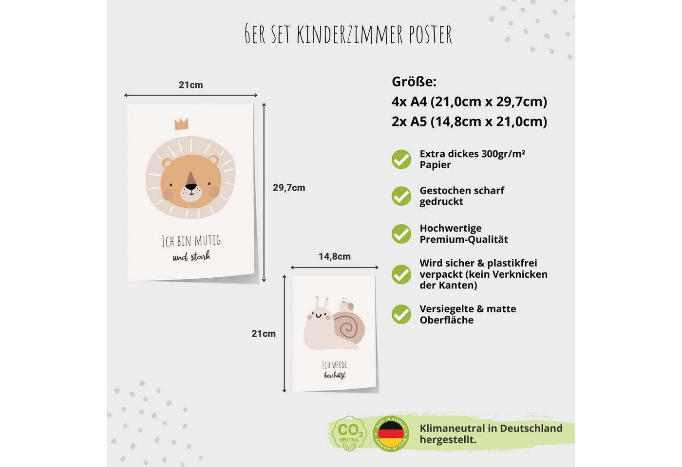 MeinBaby123® Poster Affirmationsbilder, Bilder Kinderzimmer Deko Poster, Affirmation, Motivation, Selbstbewusstsein – Bild 3 von 5