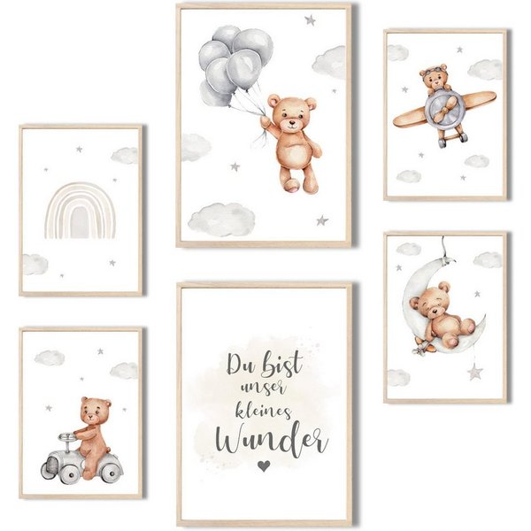 MeinBaby123® Poster Bilder Kinderzimmer, Poster Kinderzimmer Deko, Babyzimmer Deko, Spruch Wandbilder
