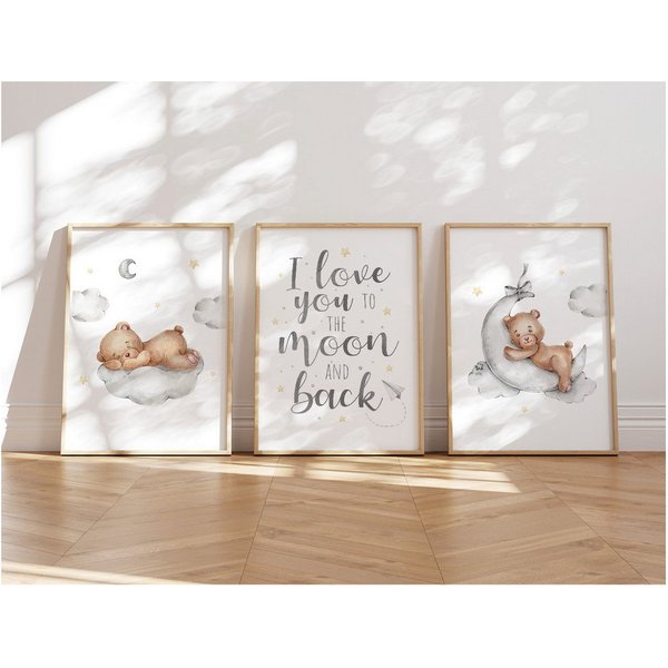 MeinBaby123® Poster Bilder Kinderzimmer, Poster Kinderzimmer Deko, Babyzimmer Deko, Spruch Wandbilder