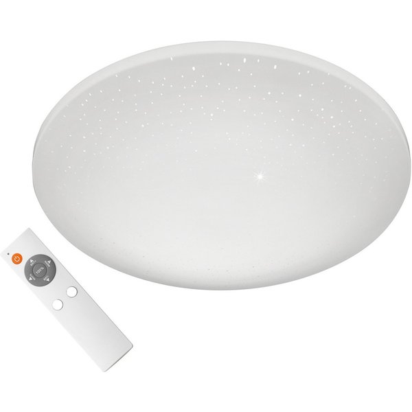 meineWunschleuchte LED Deckenleuchte, Dimmfunktion Nachtlichtfunktion, LED fest integriert, Neutralweiß, Warmweiß, Flache Sternenhimmel Lampe mit Fernbedienung 