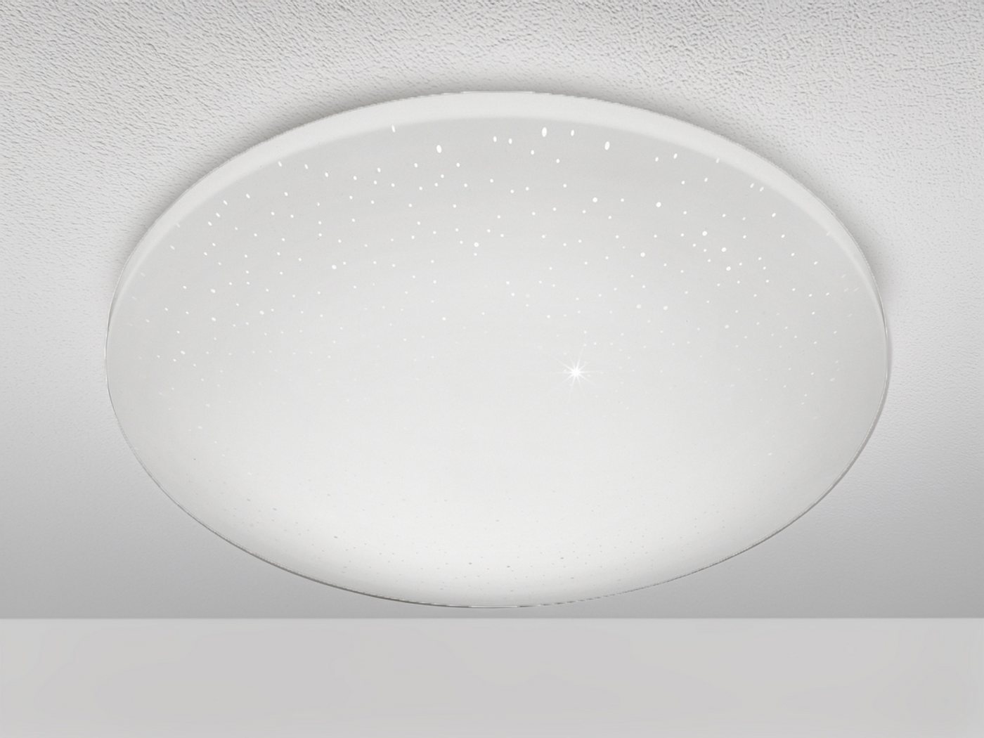 meineWunschleuchte LED Deckenleuchte, Dimmfunktion Nachtlichtfunktion, LED fest integriert, Neutralweiß, Warmweiß, Flache Sternenhimmel Lampe mit Fernbedienung  – Bild 3 von 5