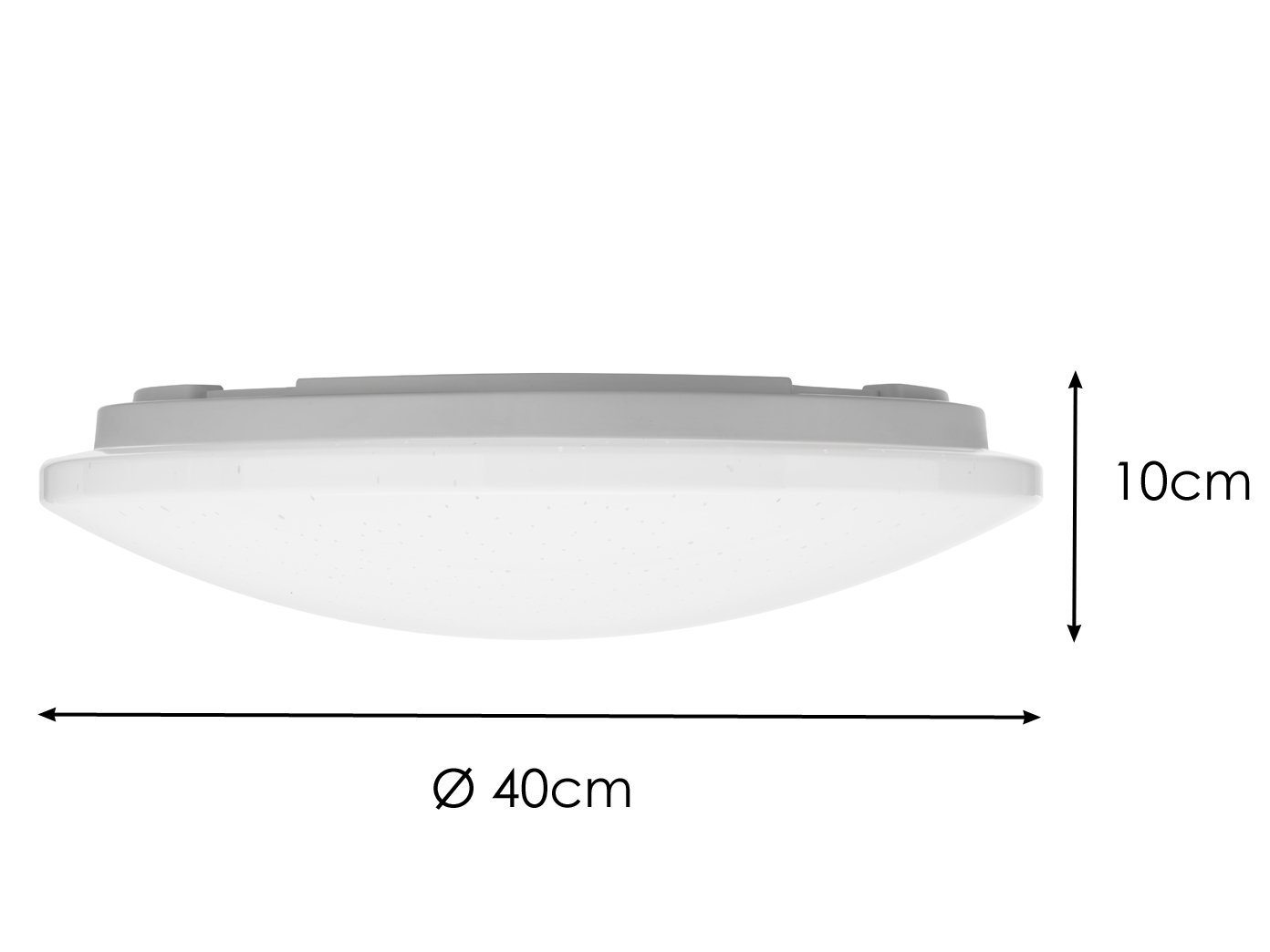 meineWunschleuchte LED Deckenleuchte, Dimmfunktion Nachtlichtfunktion, LED fest integriert, Neutralweiß, Warmweiß, Flache Sternenhimmel Lampe mit Fernbedienung  – Bild 4 von 5