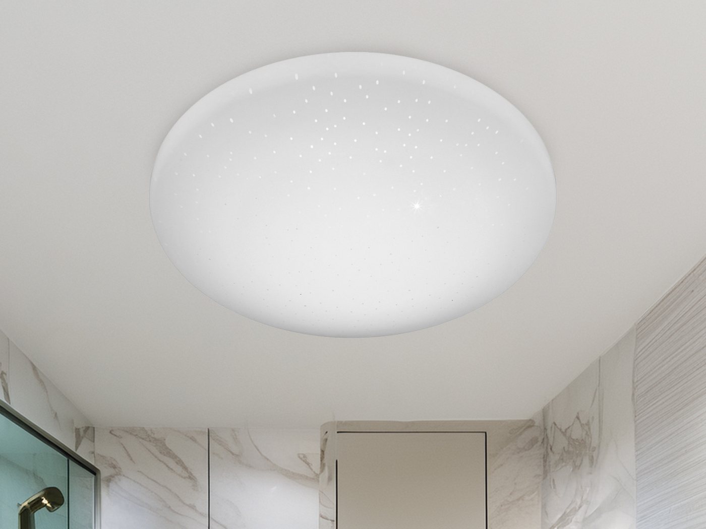 meineWunschleuchte LED Deckenleuchte, LED fest integriert, neutralweiß, kleine Sternenhimmel Lampe für Decke & Wand, Feuchtraumgeeignet Ø 28cm – Bild 2 von 5