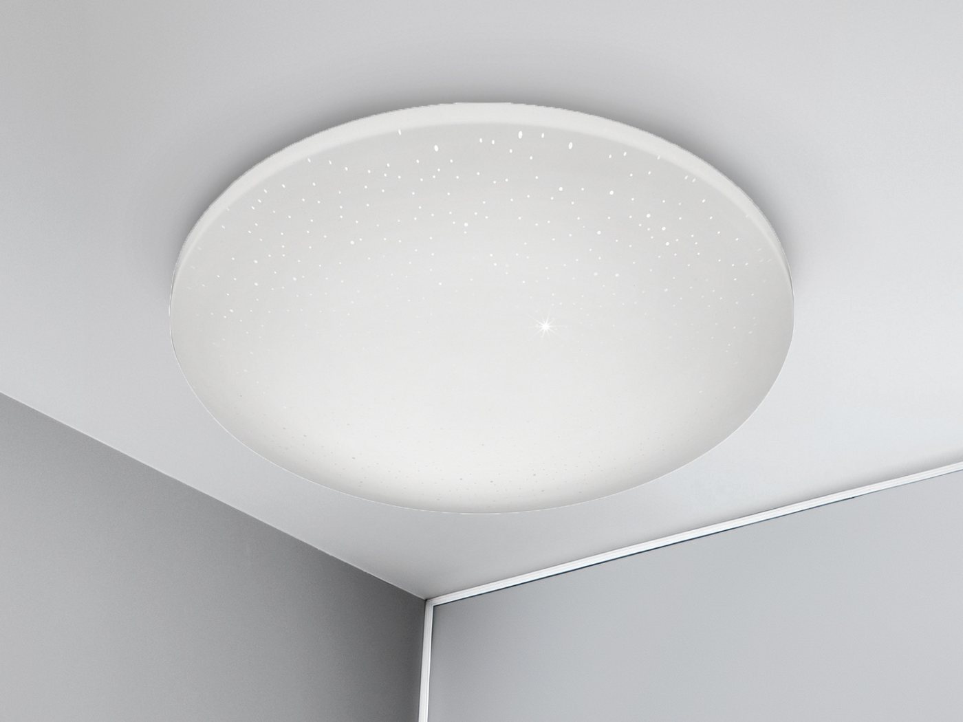 meineWunschleuchte LED Deckenleuchte, LED fest integriert, neutralweiß, kleine Sternenhimmel Lampe für Decke & Wand, Feuchtraumgeeignet Ø 28cm – Bild 3 von 5