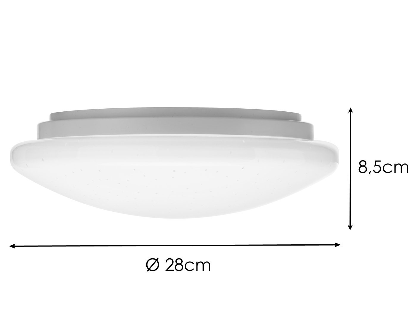 meineWunschleuchte LED Deckenleuchte, LED fest integriert, neutralweiß, kleine Sternenhimmel Lampe für Decke & Wand, Feuchtraumgeeignet Ø 28cm – Bild 4 von 5