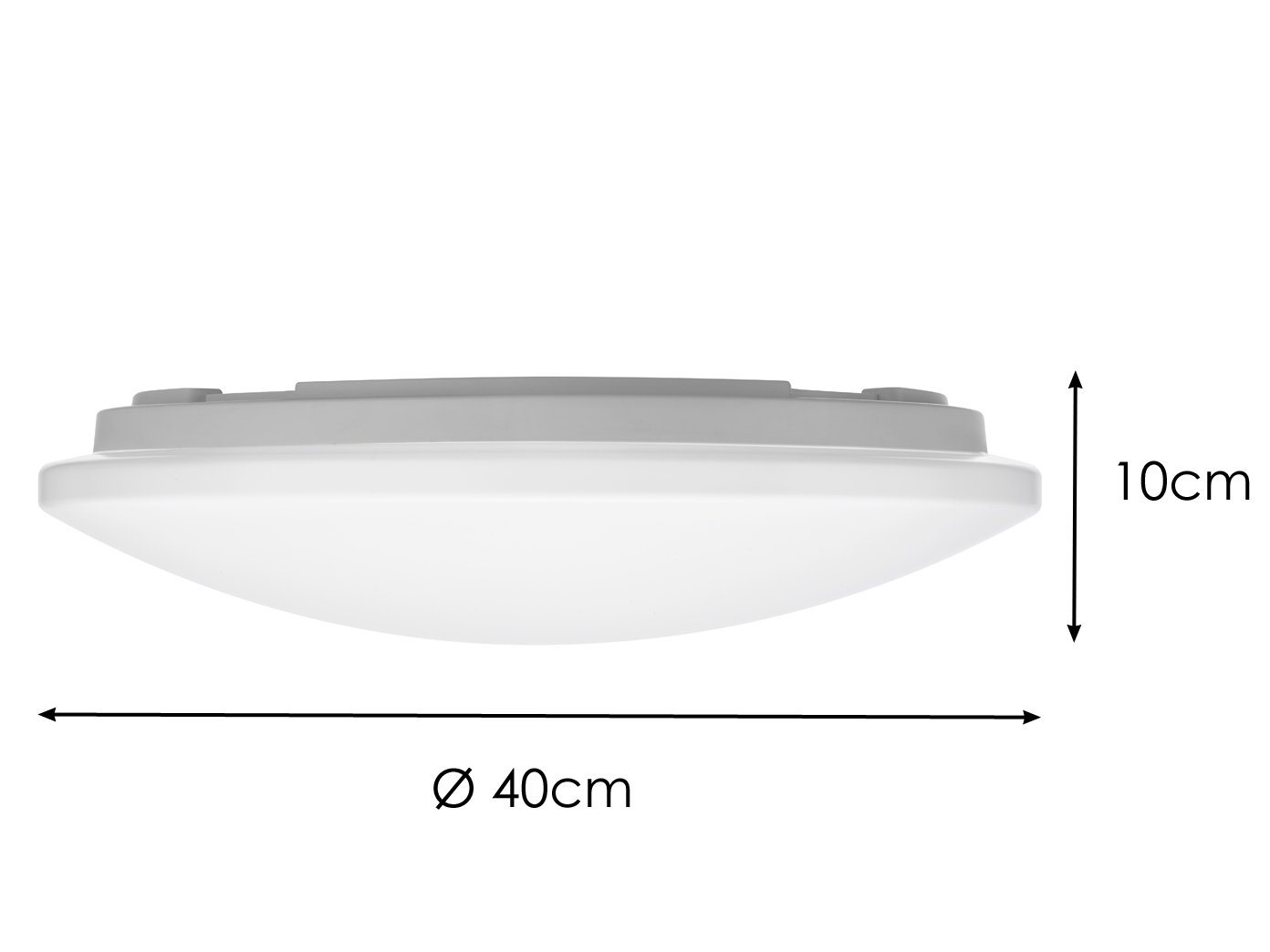 meineWunschleuchte LED Deckenleuchte, Dimmfunktion Nachtlichtfunktion, LED fest integriert, Neutralweiß, Warmweiß, flach mit Fernbedienung, Feuchtraumgeeignet f – Bild 4 von 5