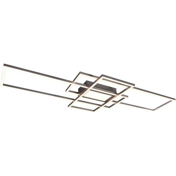 meineWunschleuchte LED Deckenleuchte flach & hell 6.600 Lumen, Breite 105cm, Dimmfunktion, LED fest integriert, Warmweiß, große Deckenlampe für Esstisch & Küche