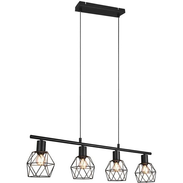 meineWunschleuchte Pendelleuchte Industrial Design, Breite 75cm, ohne Leuchtmittel, Esszimmer-Lampe mehrflammig für Esstisch & Kücheninsel hängend
