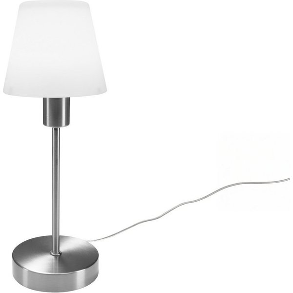 meineWunschleuchte Tischleuchte mit Touch inkl. E14 LED, Höhe 32cm, dimmbar, LED wechselbar, Warmweiß, Nacht-Tischlampe mit Glasschirm, Wohnzimmer Fensterbank