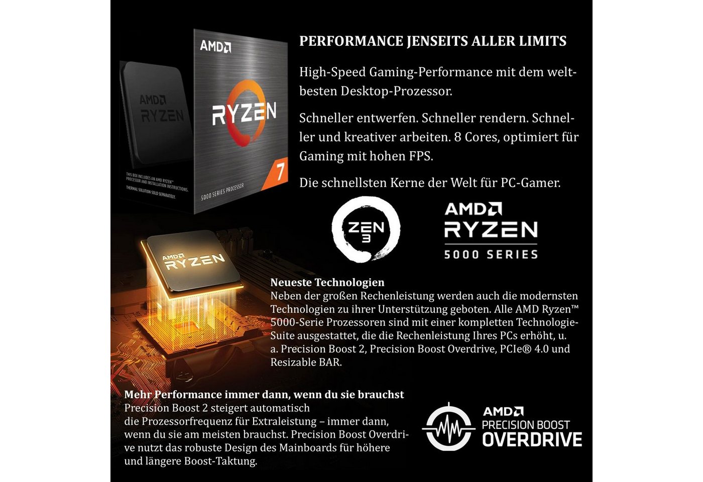 Meinpc AMD Ryzen 7 mit GeForce RTX 5060 Gaming-PC (AMD Ryzen 7 5700X, RTX 5060, 32 GB RAM, 1000 GB SSD, RGB Tower, Gamer, Gaming, RGB) – Bild 3 von 5