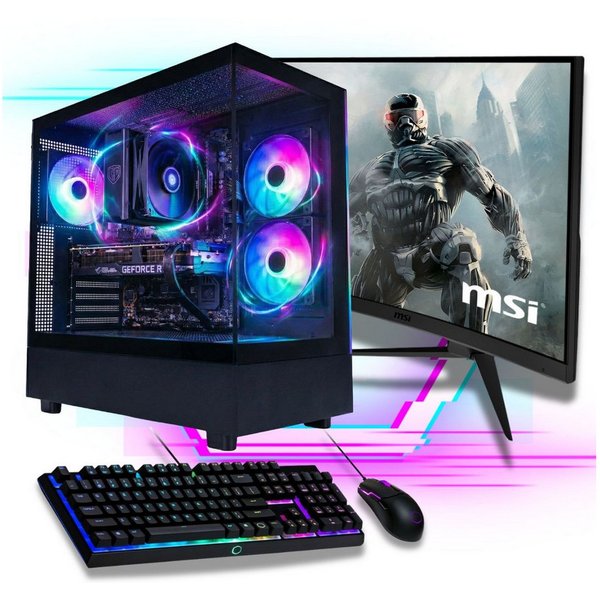Meinpc Ryzen 7 RTX 5060 Set Gaming-PC-Komplettsystem (27,00", AMD Ryzen 7 5700X, RTX 5060, 32 GB RAM, 500 GB SSD, Gaming, Gamer, RGB)