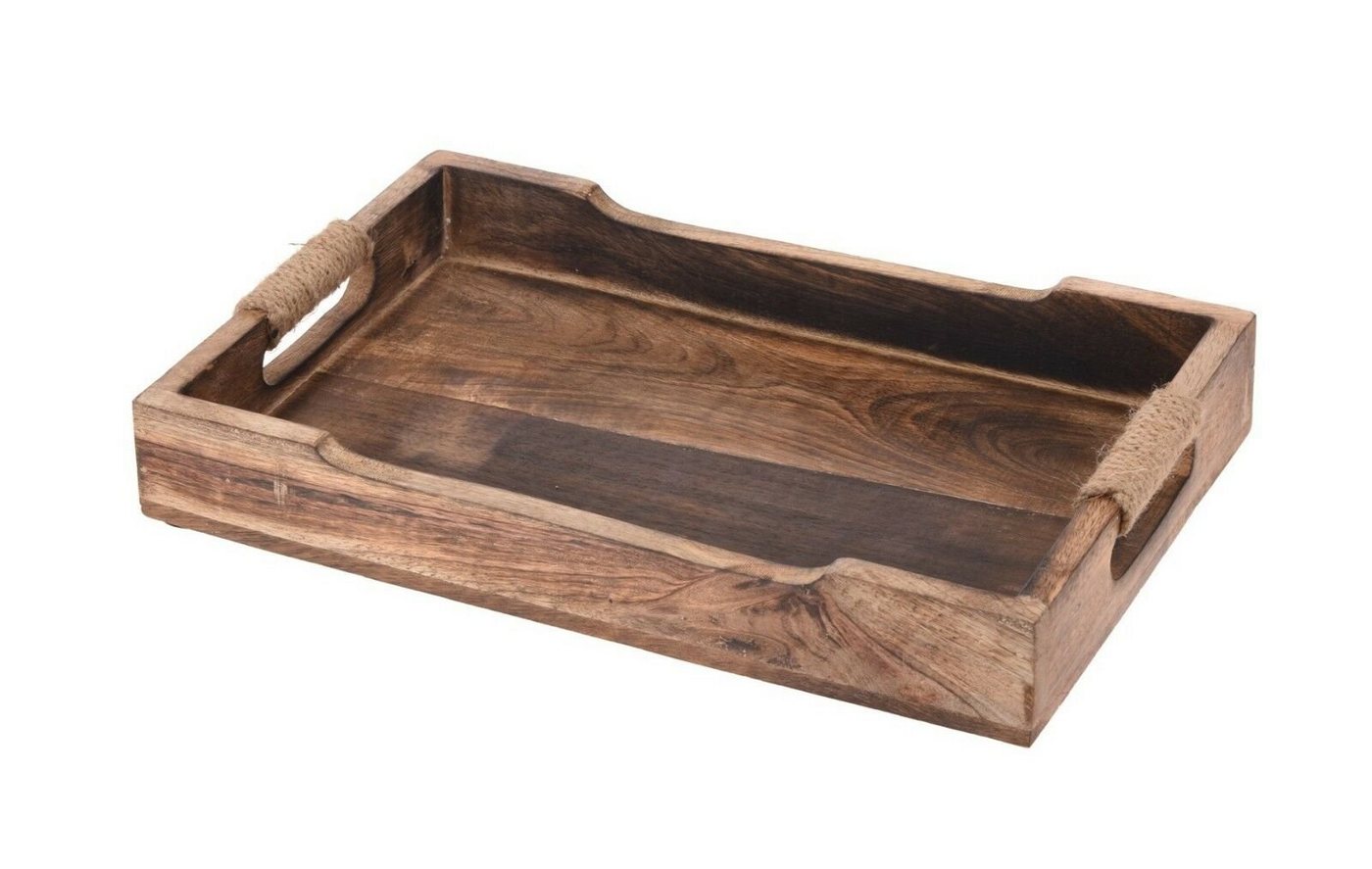Meinposten Dekotablett Tablett Serviertablett Holz Mango braun Holztablett Deko Dekotablett – Bild 2 von 2