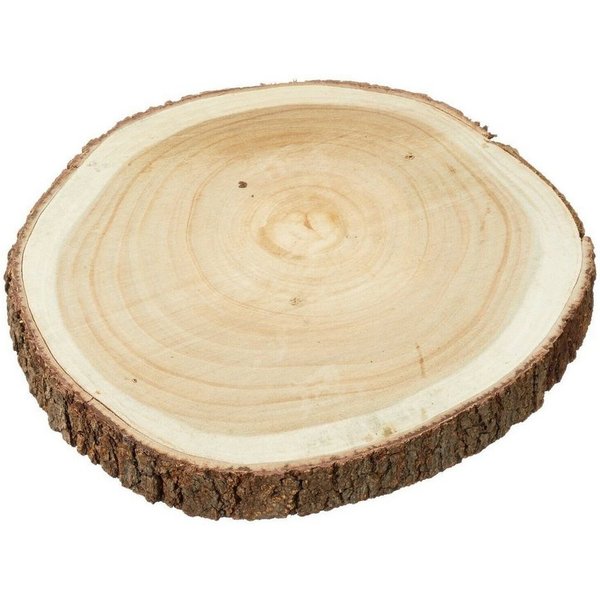 Meinposten Holzbauscheibe Holzscheibe Baumscheibe Dekobrett Holzbrett Brett Deko Tablett Ø30cm, Ø 280,00 mm, 1-St., Durchmesser: 28 bis 32 cm