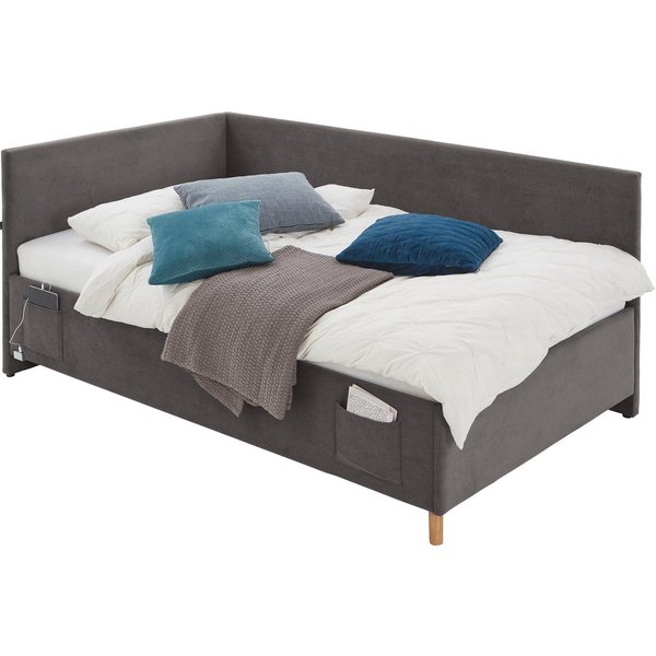 meise.möbel Kinderbett COOL II, Polsterbett wahlweise mit Bettkasten, Jugendbett inkl. USB Anschlüsse