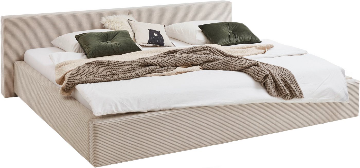 meise.möbel Polsterbett CUBE in Cord, Familienbett 240x200cm, wahlweise mit Lattenrost, verschiedene Farben erhältlich – Bild 2 von 5