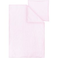 MELA Bio-Bettwäsche "MAJULI STRIPES" aus Perkal, 2-tlg., 155x220/80x80 cm, rose/natur