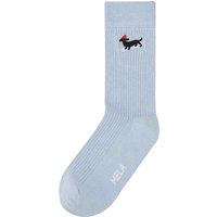 MELA Bio-Socken 'Dog Ski', gerippt, cloudy blue, Gr. 39/42